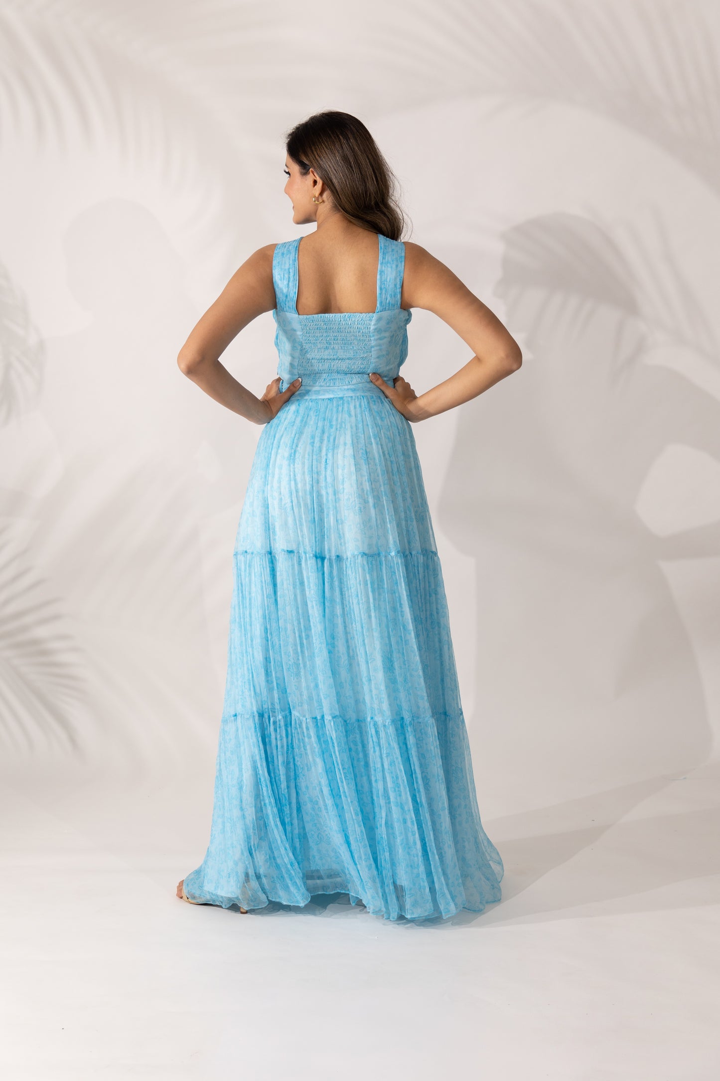 Women's Himalayan Poppy Pleated bandeau Crop Top and Skirt Set By Room9 The Popup Store