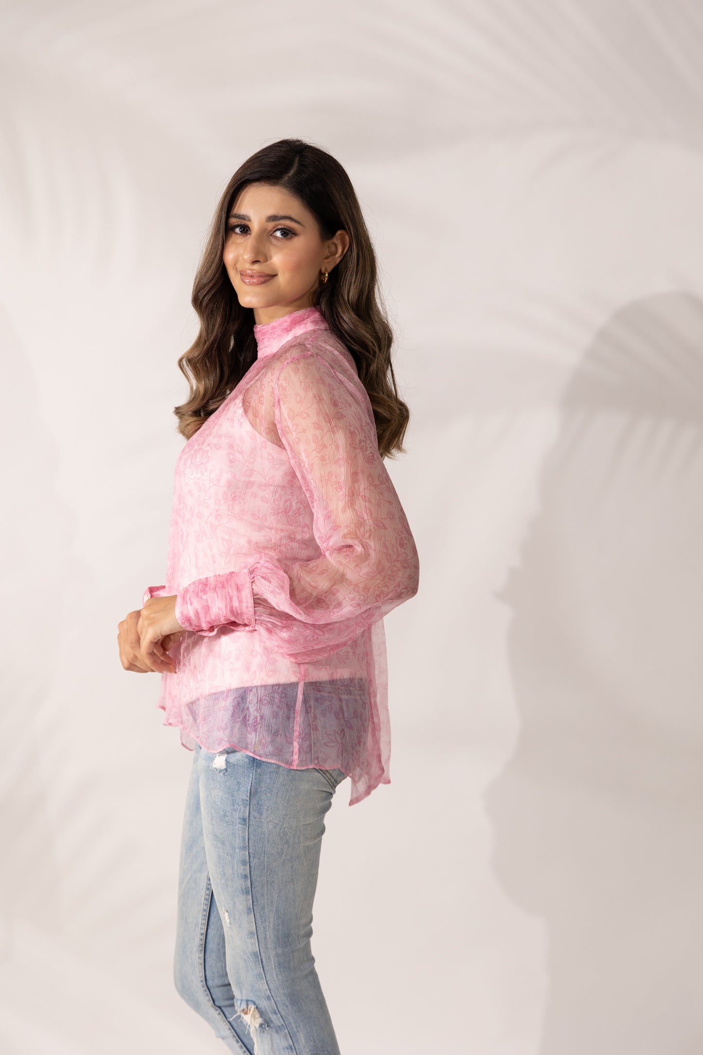 Women's Cherry Blossom High-Neck Top By Room9 The Popup Store