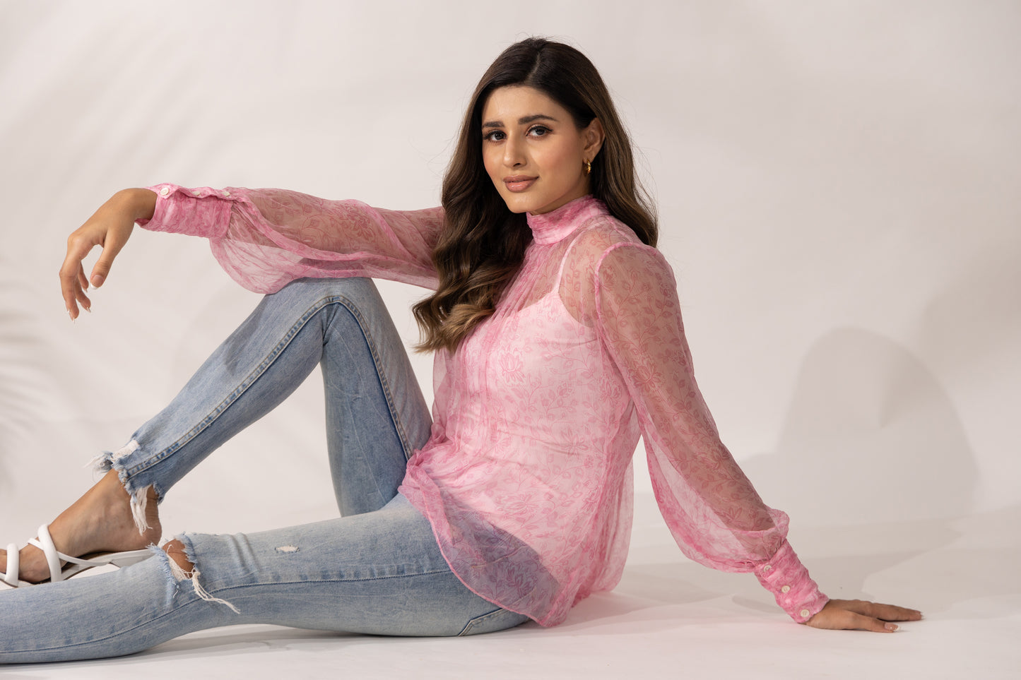 Women's Cherry Blossom High-Neck Top By Room9 The Popup Store