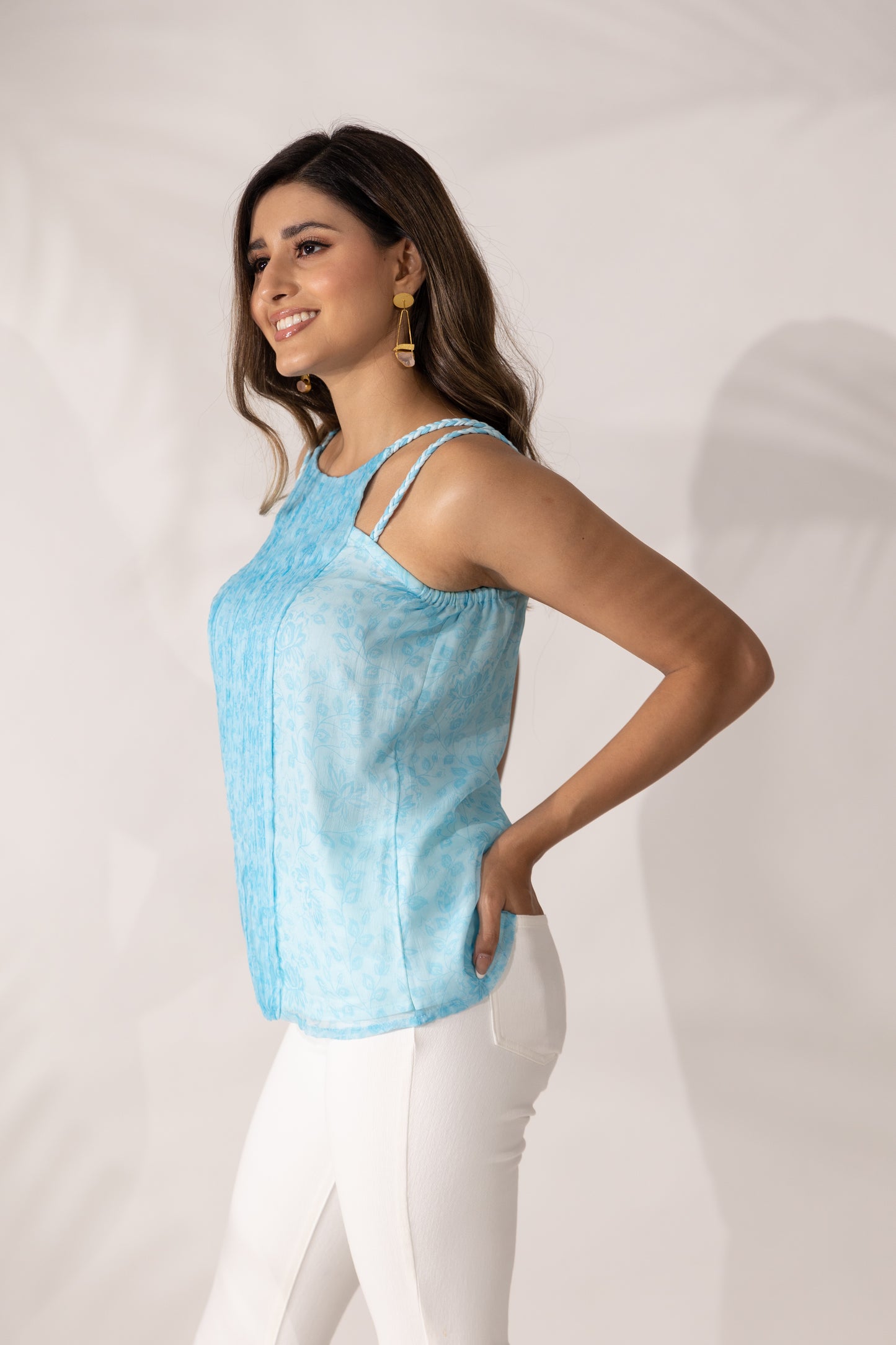 Women's Himalayan Poppy Hand Braided Strappy Top By Room9 The Popup Store