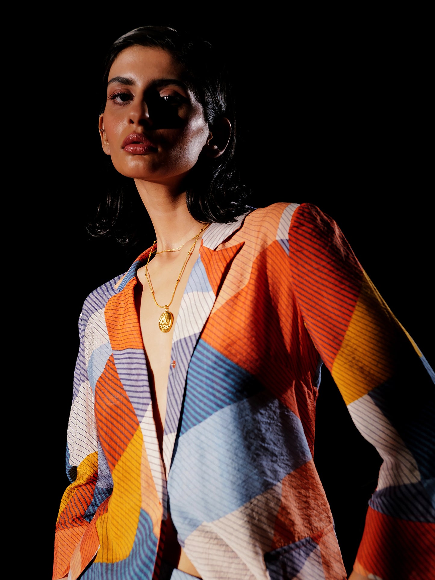 Women's Paprika Colour Block Set A Printed Paradise By Room9 The Popup Store