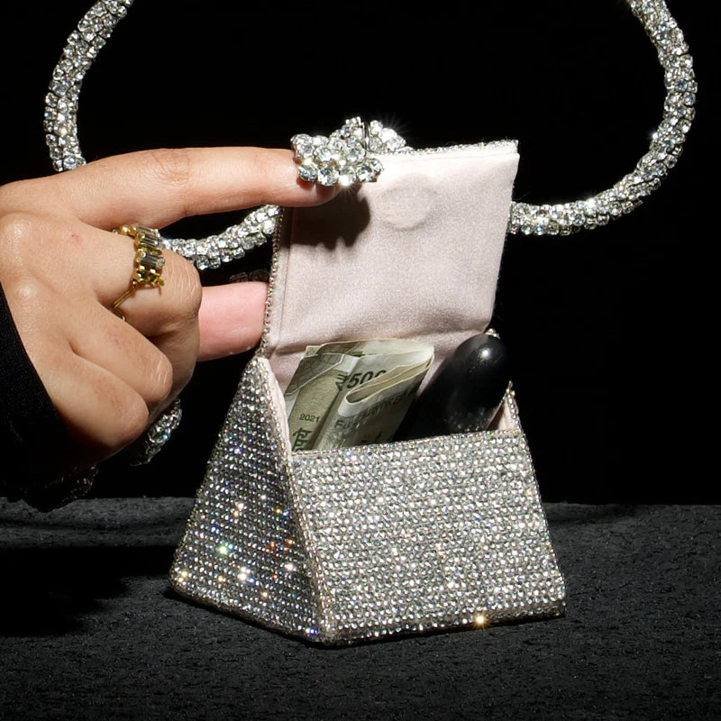 Women's Nano Charm Bag With Crystal Handle By Room9 The Popup Store