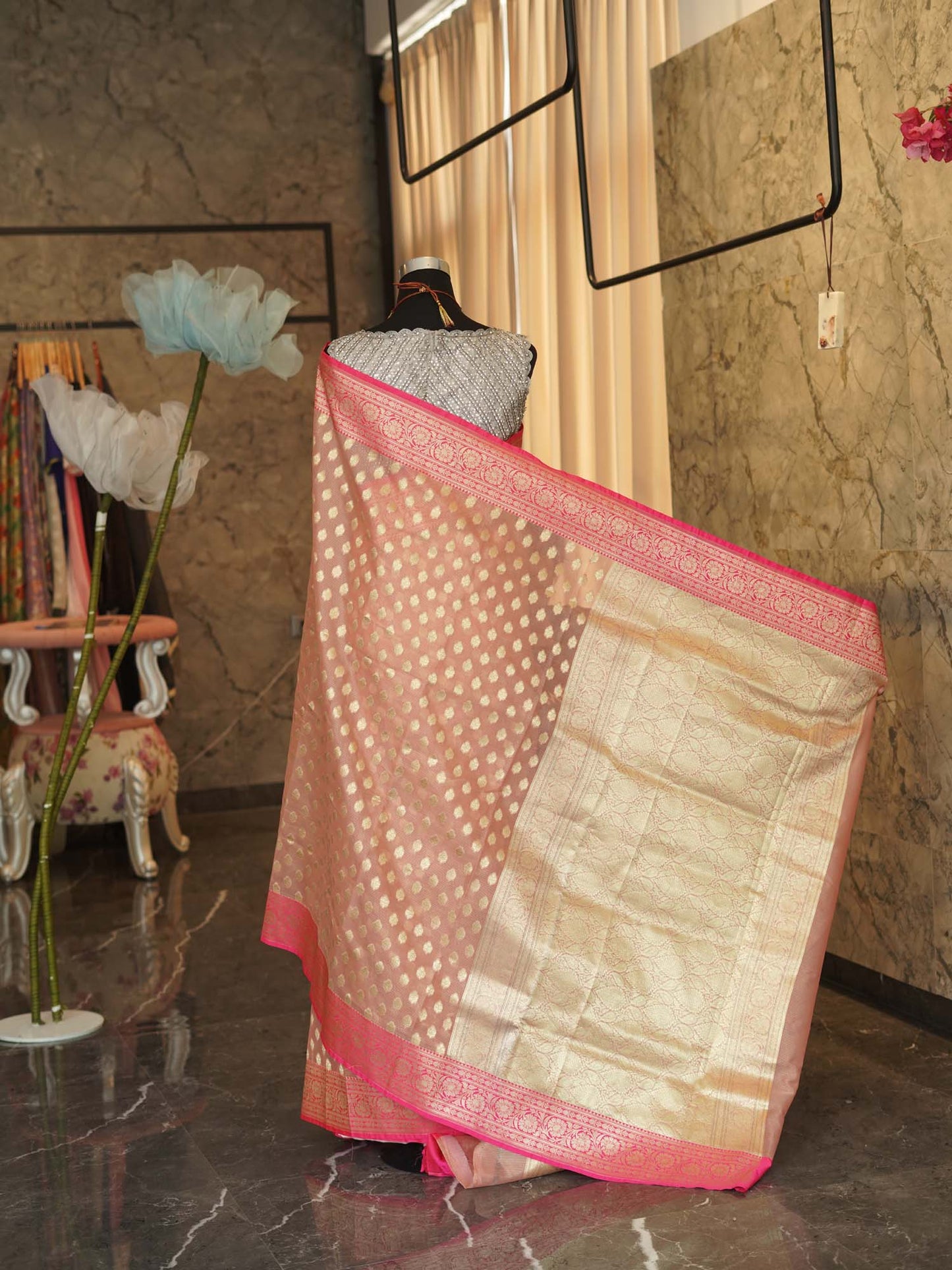 Women's Rosaline Zephyr Glamour Saree  By Room9 The Popup Store