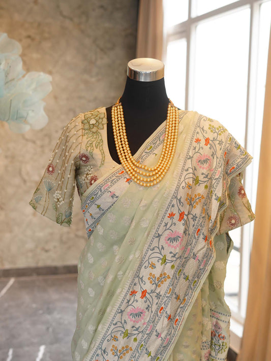 Women's Minty Breeze Serenity Saree By Room9 The Popup Store