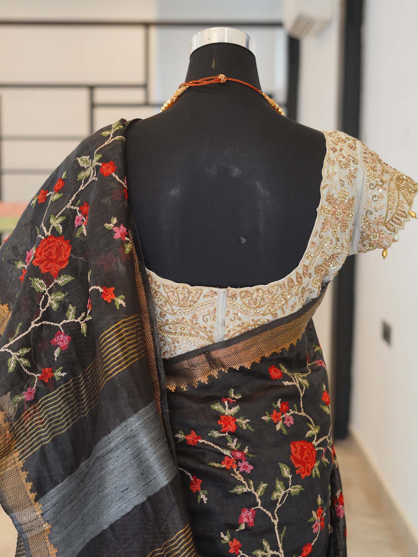 Women's Smoky Petal Symphony Saree By Room9 The Popup Store