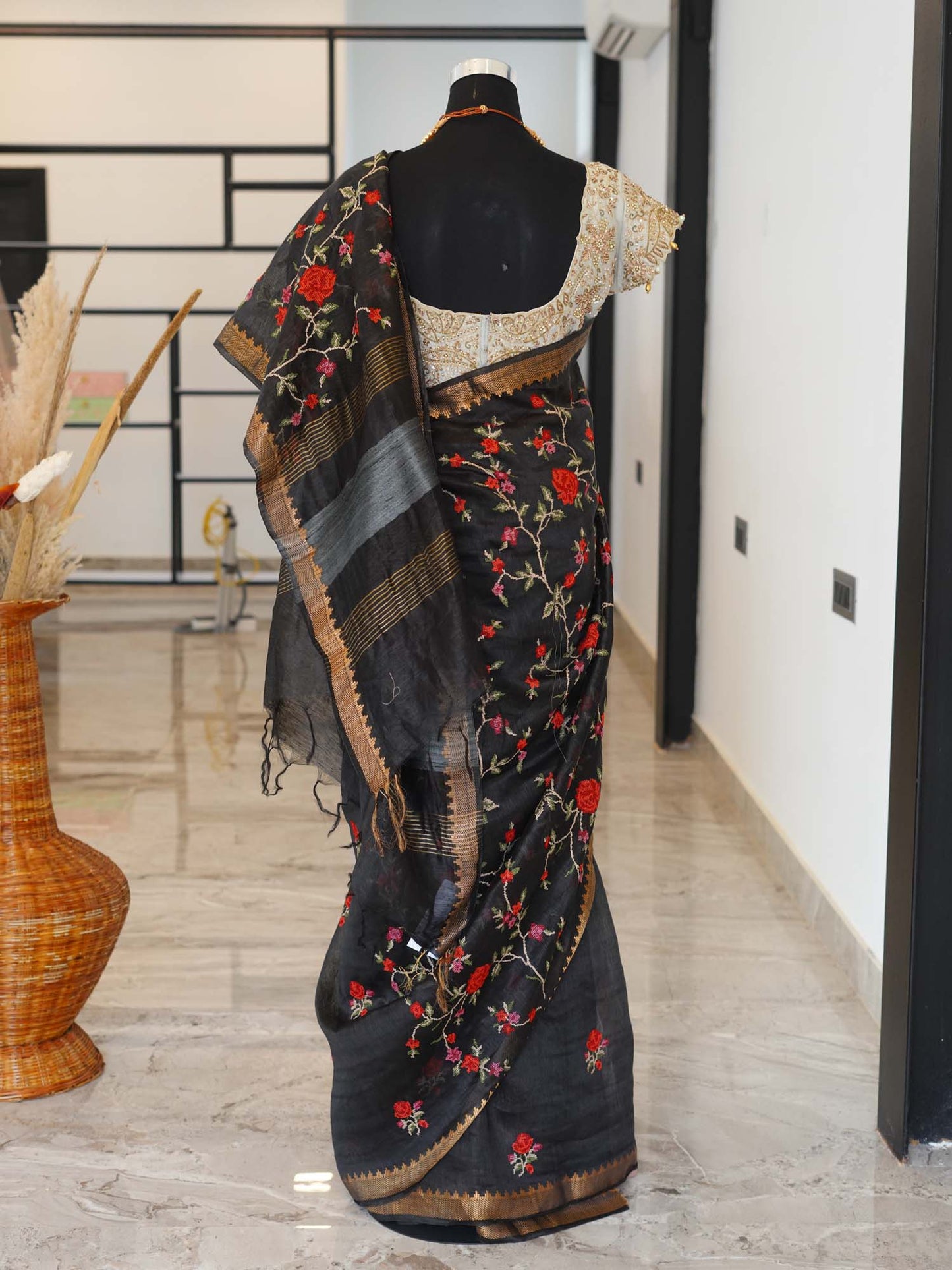 Women's Smoky Petal Symphony Saree By Room9 The Popup Store