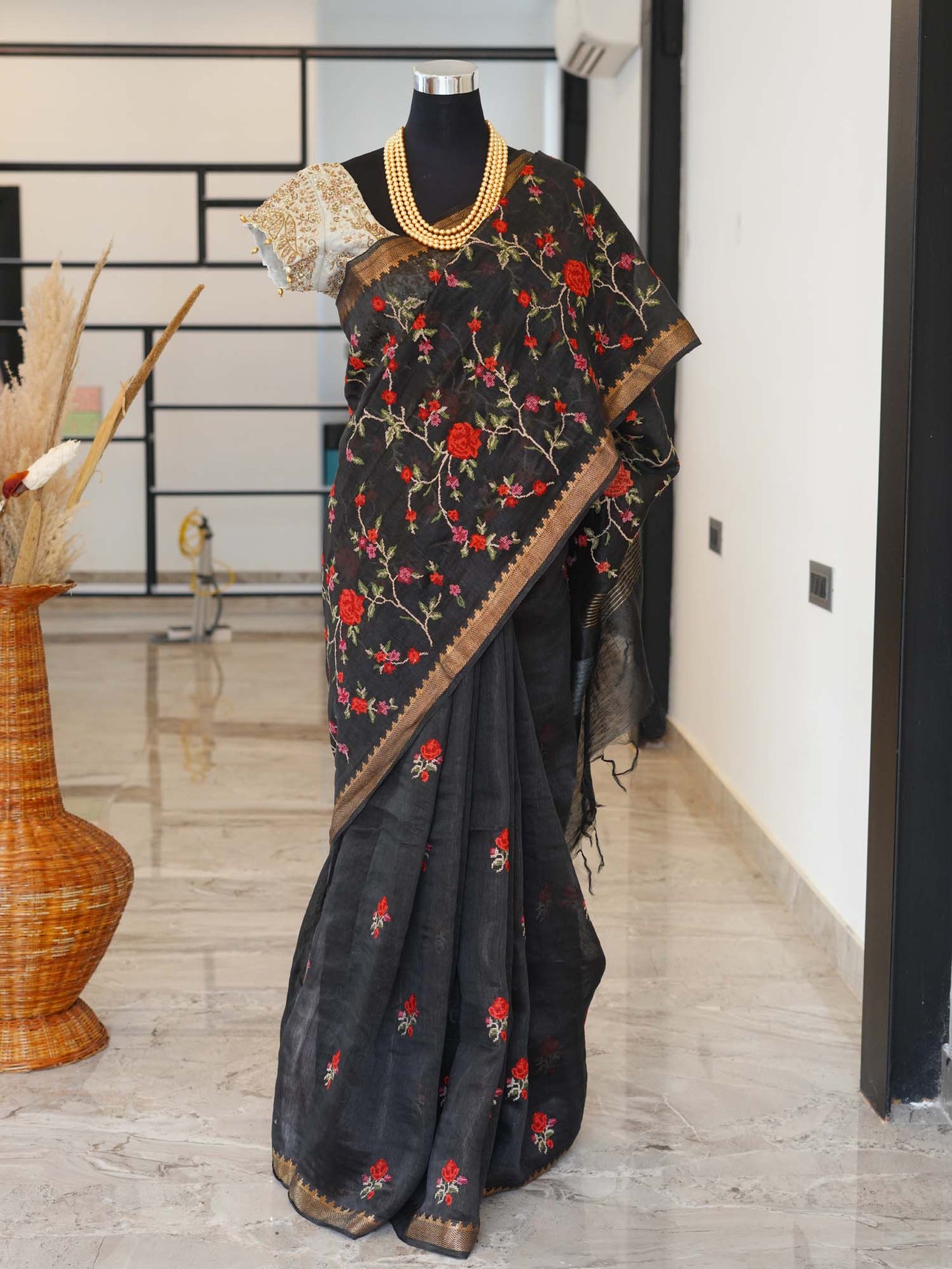 Women's Smoky Petal Symphony Saree By Room9 The Popup Store