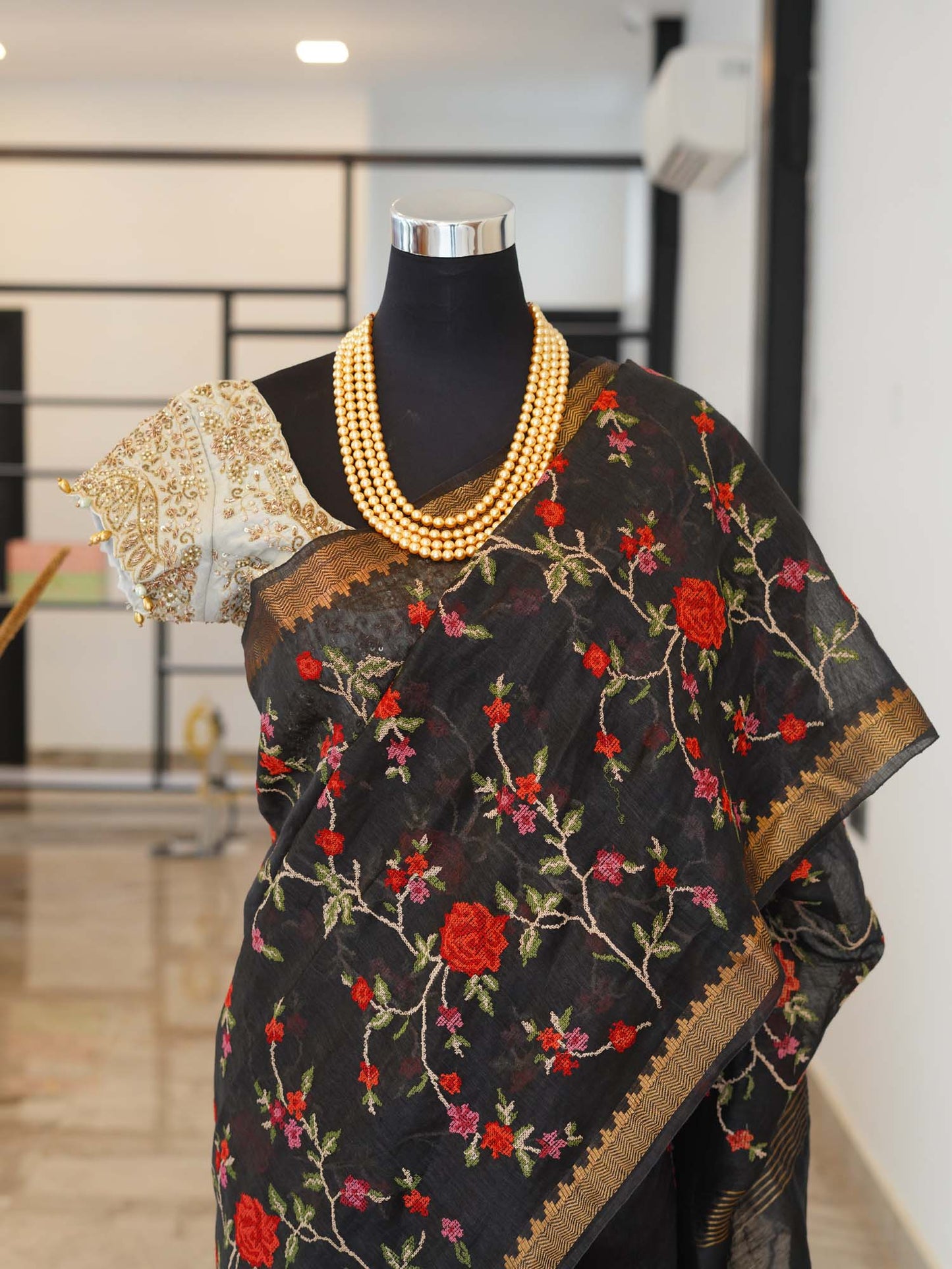Women's Smoky Petal Symphony Saree By Room9 The Popup Store