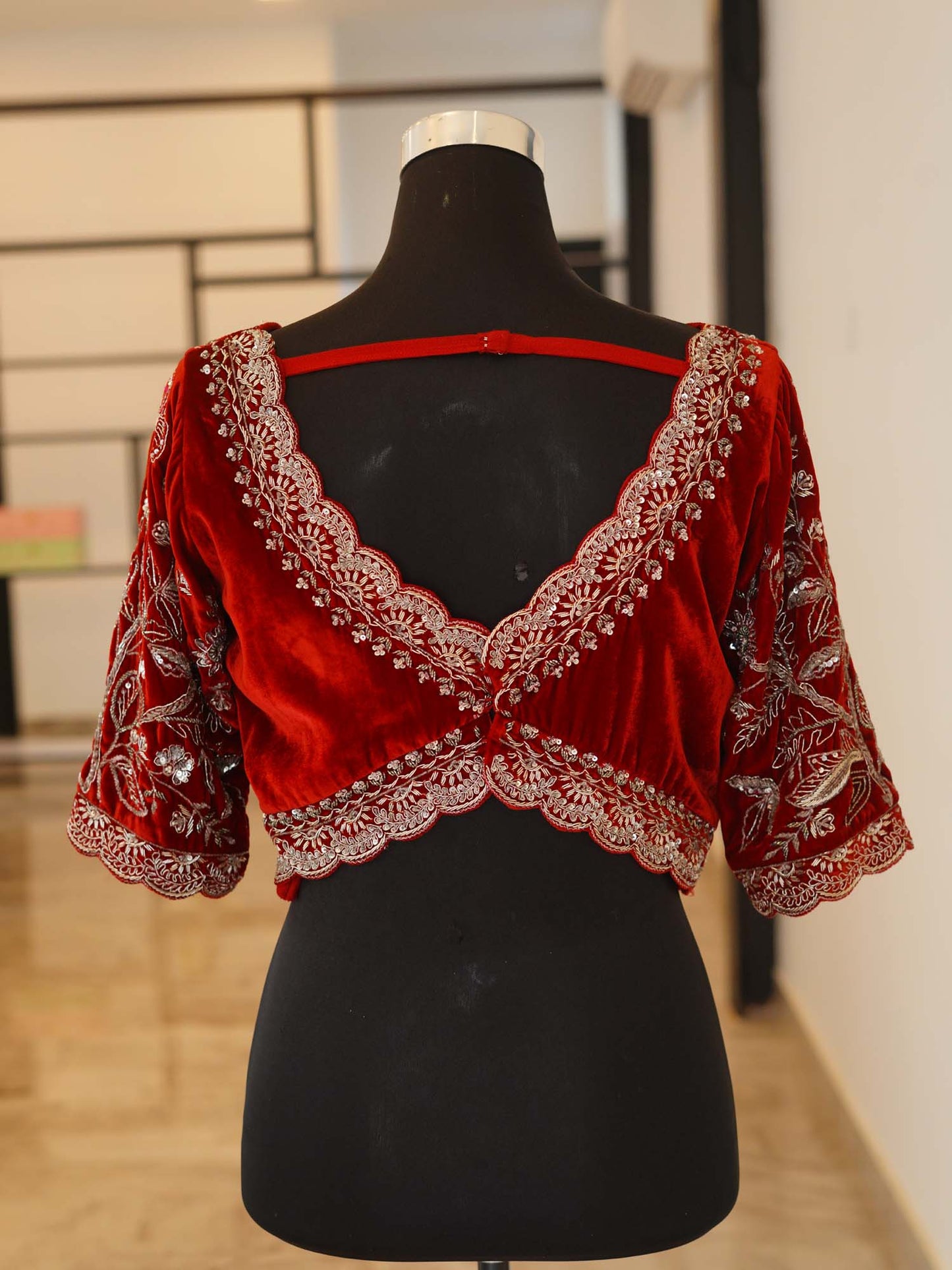 Women's Velvet Starlight Elegance Embroidered Blouse By Room9 The Popup Store