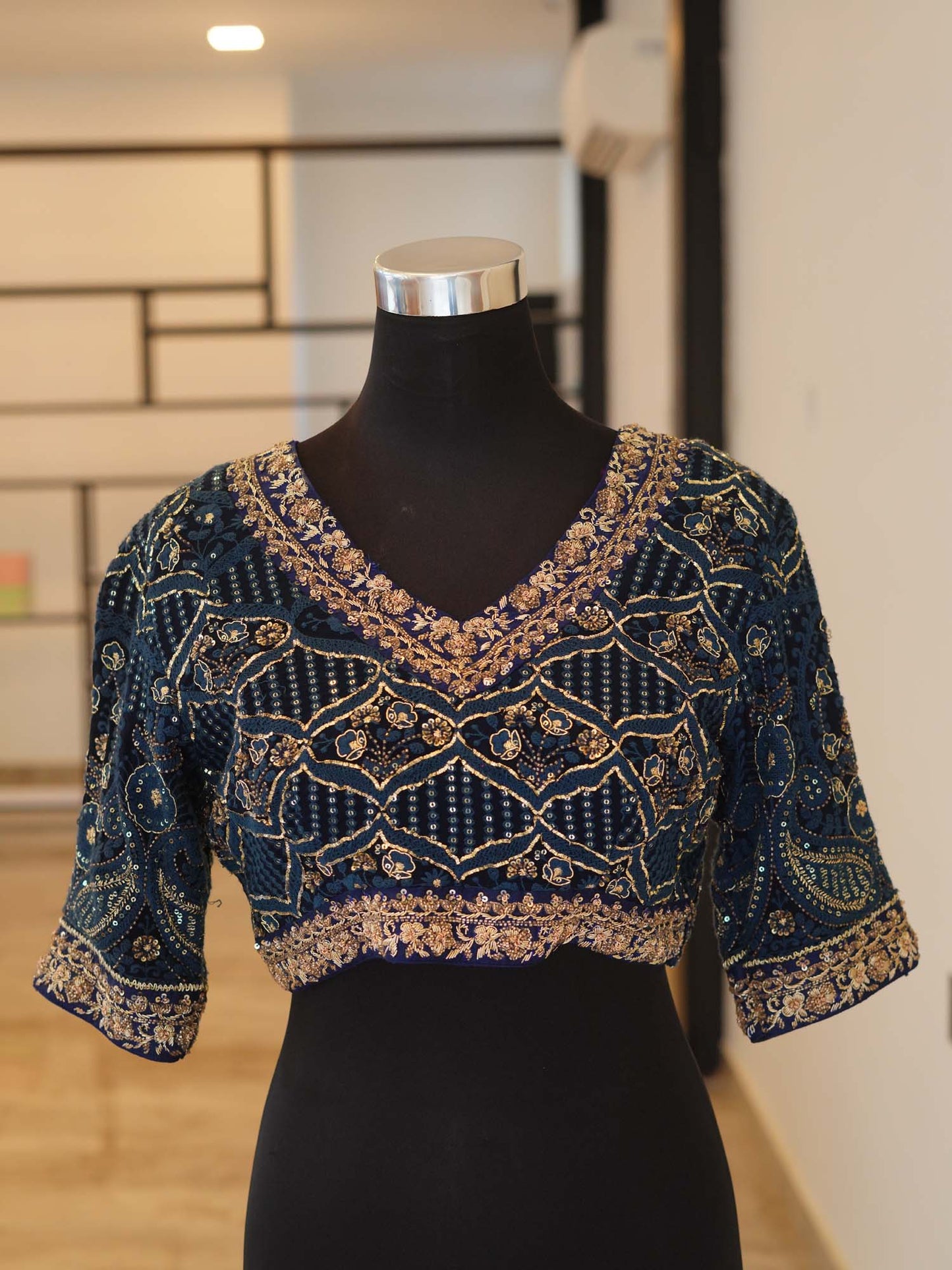 Women's Midnight Enchantment Elegance Embroidered Blouse By Room9 The Popup Store