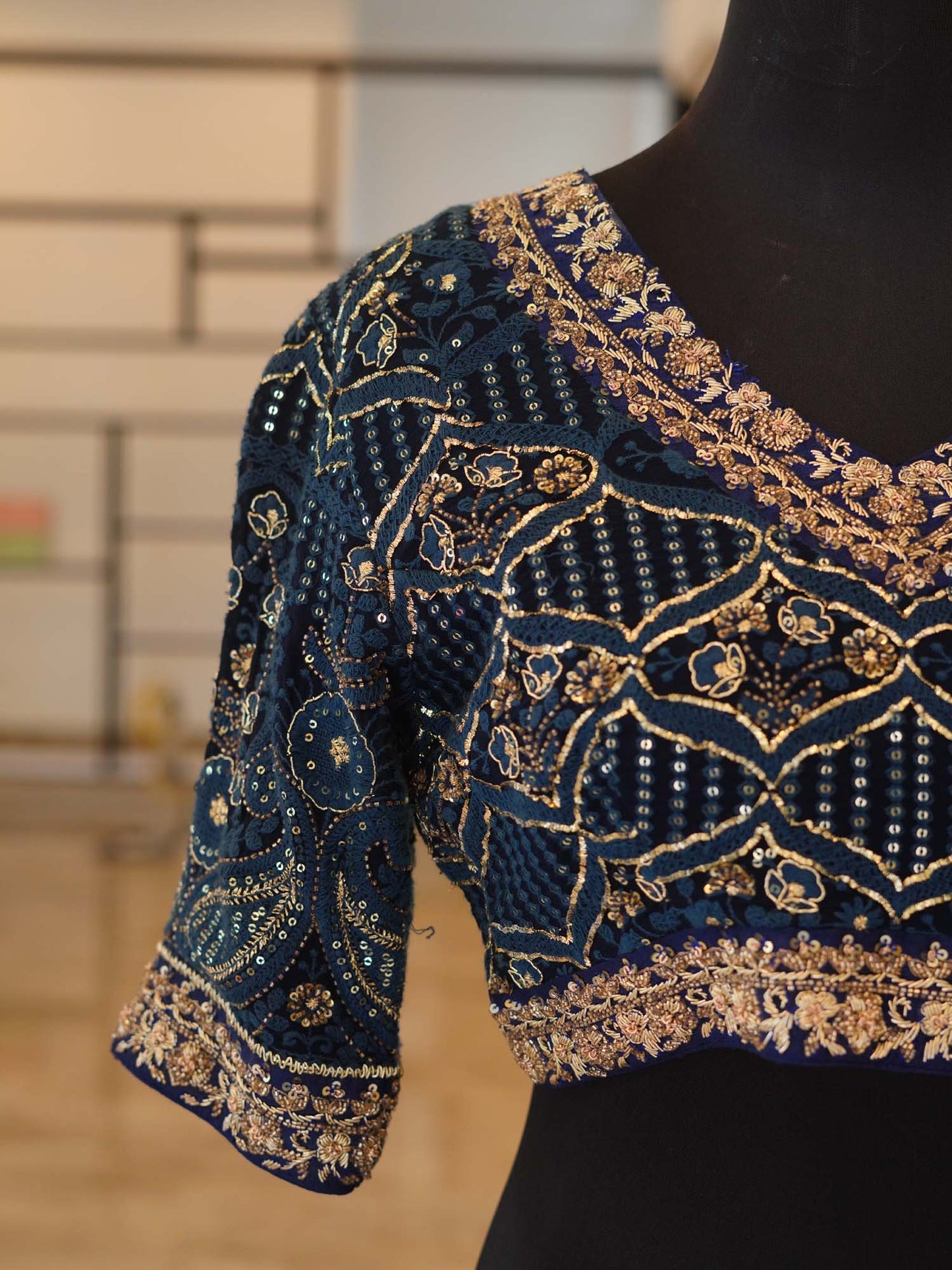 Women's Midnight Enchantment Elegance Embroidered Blouse By Room9 The Popup Store
