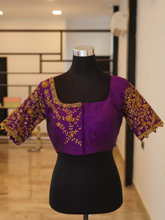 Women's Violet Grace Asymmetry Half N Half Embroidered Blouse By Room9 The Popup Store