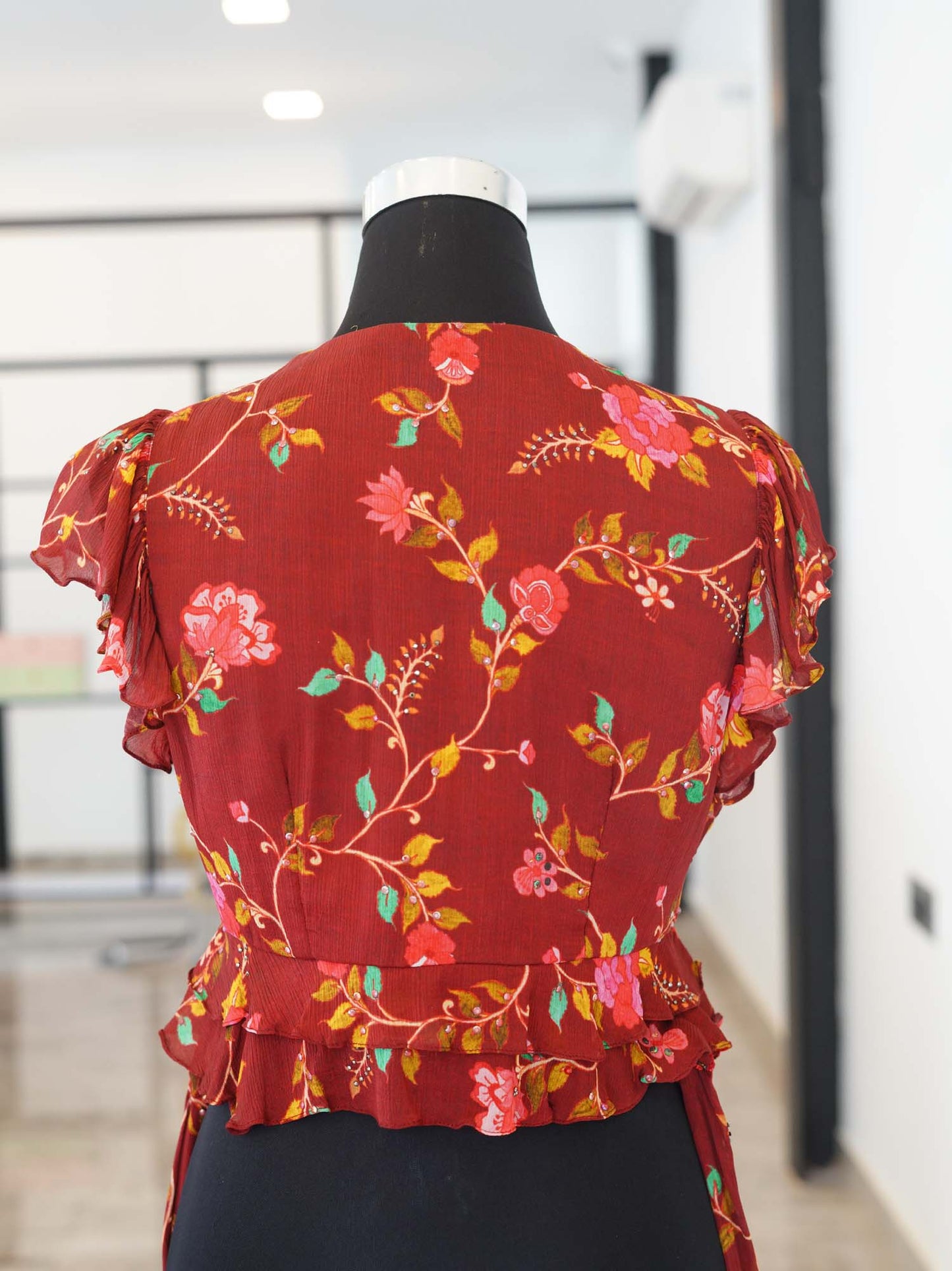 Women's Burgundy Blossom Harmony Coord Set By Room9 The Popup Store