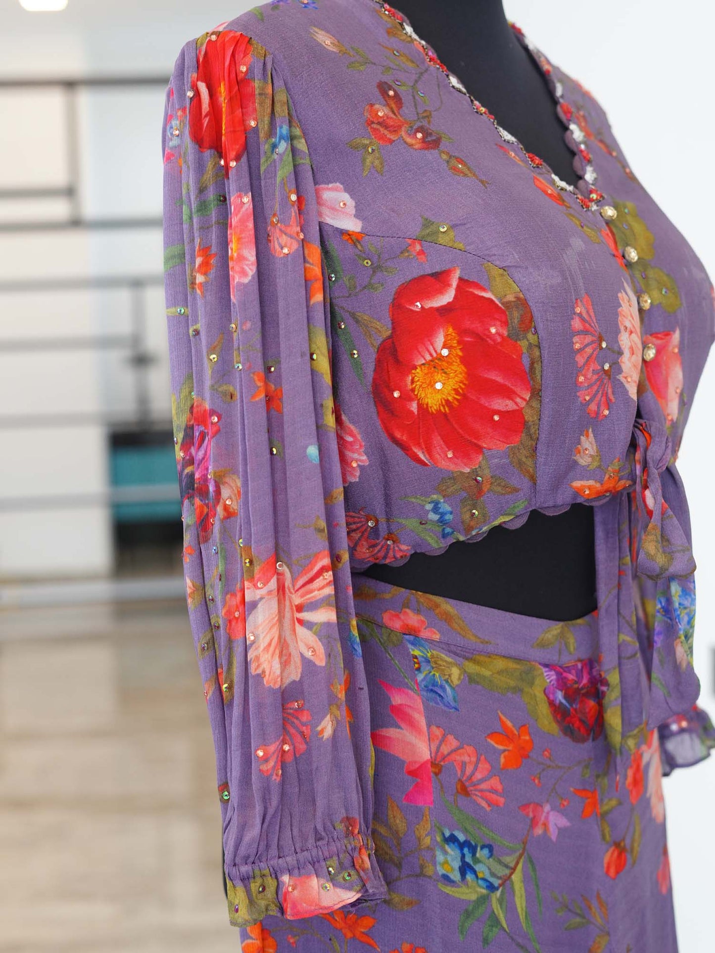 Women's Jamun Bloom Fusion Ensemble Coord  By Room9 The Popup Store