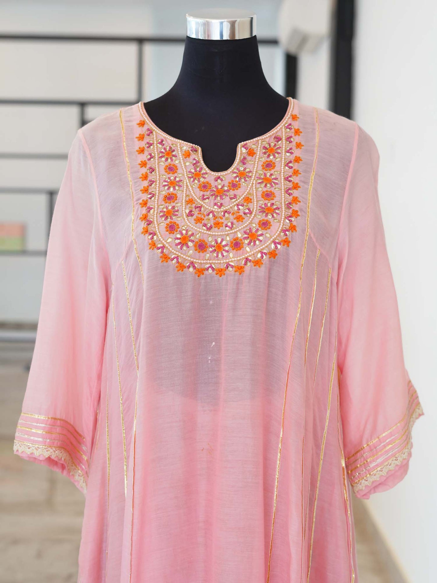 Women's Rosy Sunset Chanderi Bliss Set By Room9 The Popup Store
