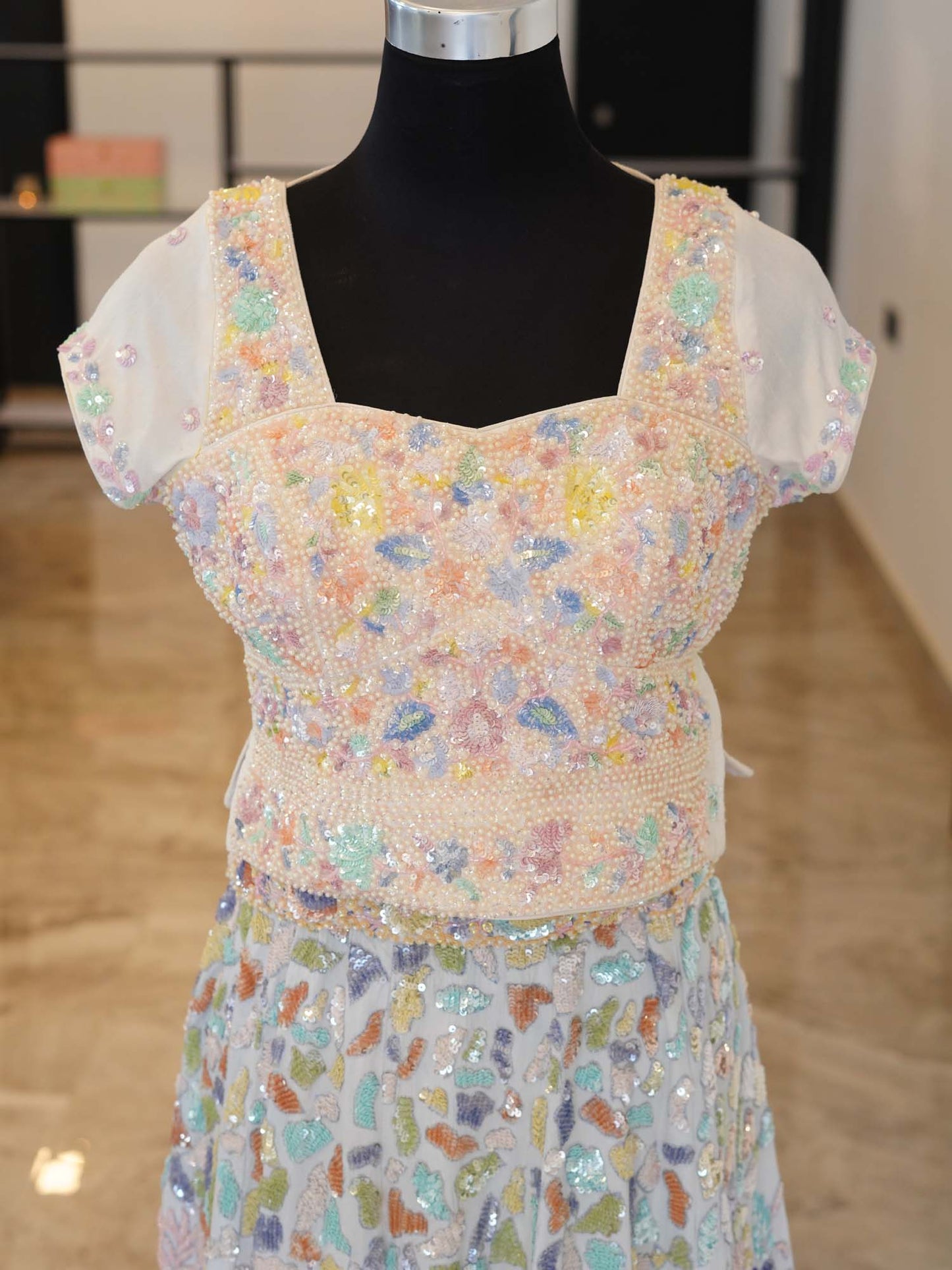 Women's Frosty Floral Fantasy Lehenga By Room9 The Popup Store