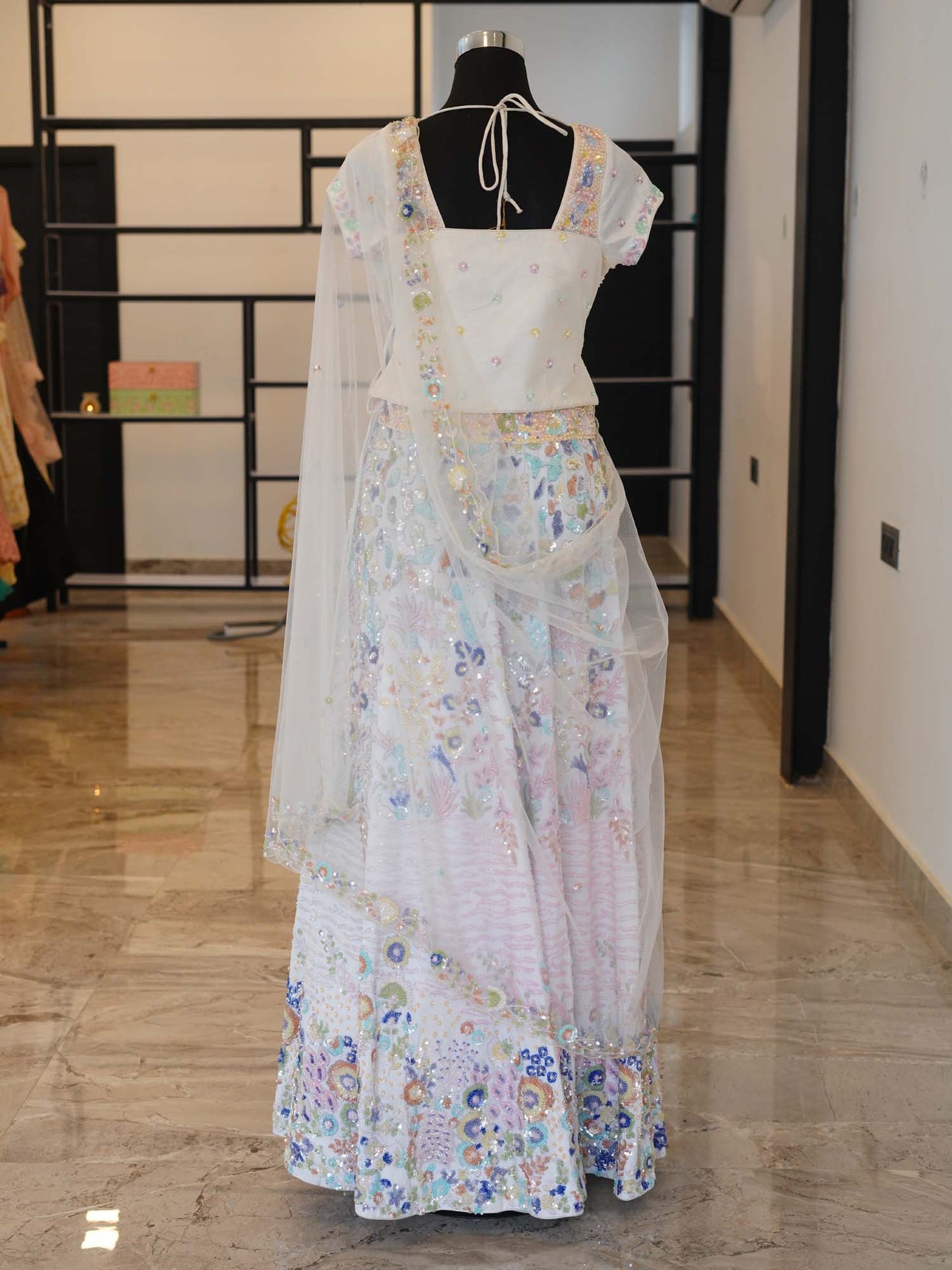 Women's Frosty Floral Fantasy Lehenga By Room9 The Popup Store