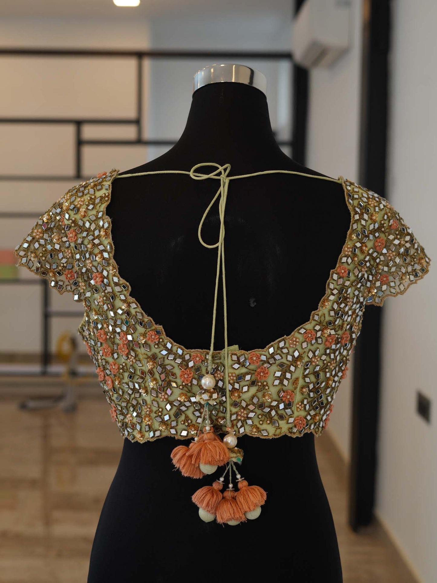 Women's Mirror Majesty Net Saree Ensemble By Room9 The Popup Store