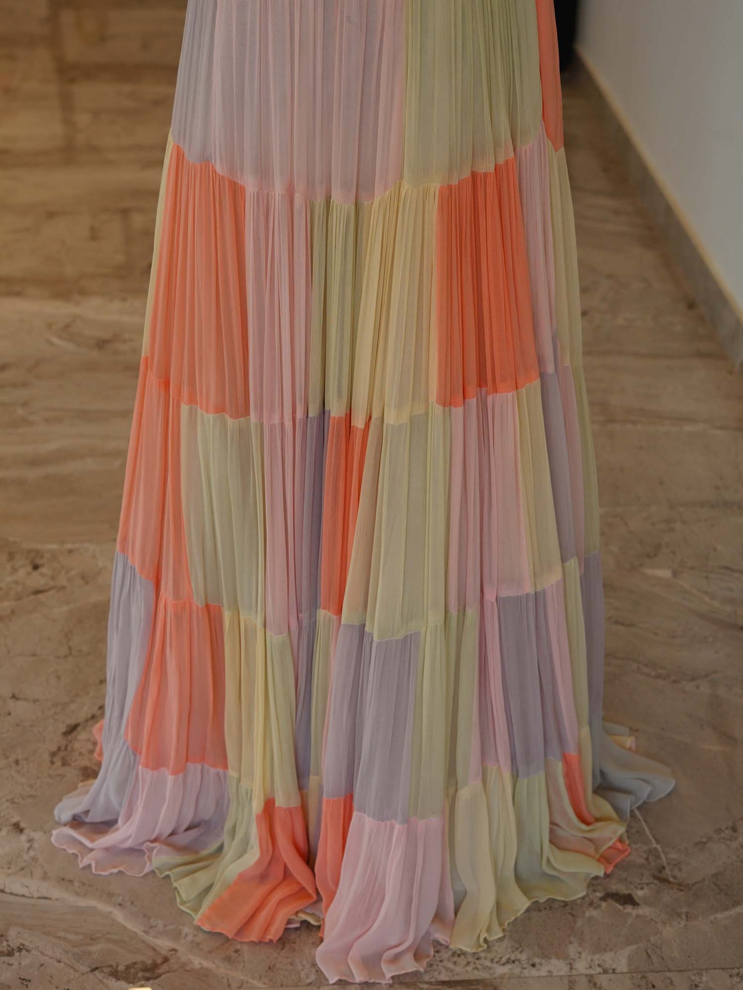 Women's Peach Mirage Splendor Lehenga By Room9 The Popup Store