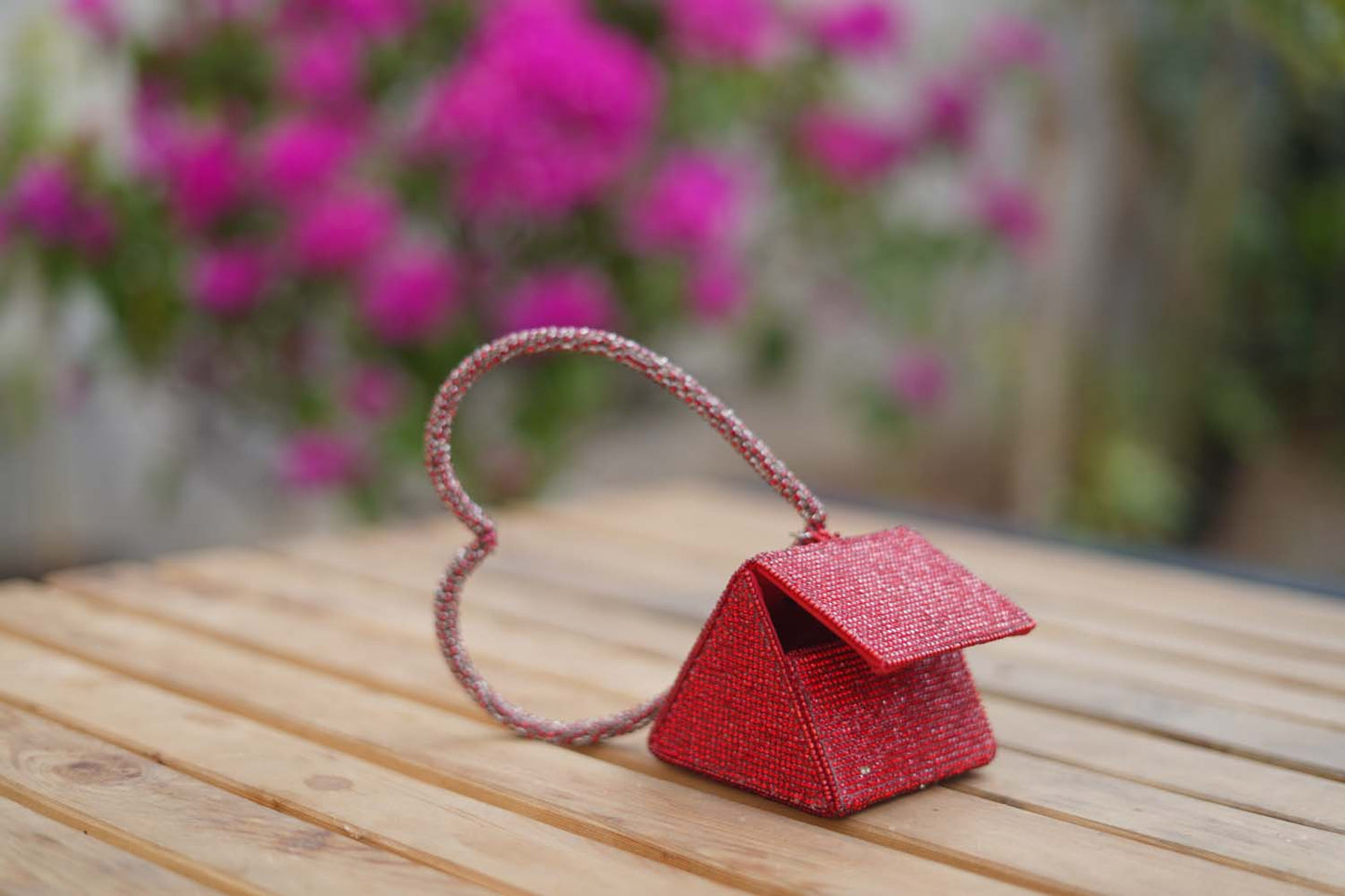 Women's Ace Of Heart Nano Bag With Heart Shaped Handel Red Stone By Room9 The Popup Store