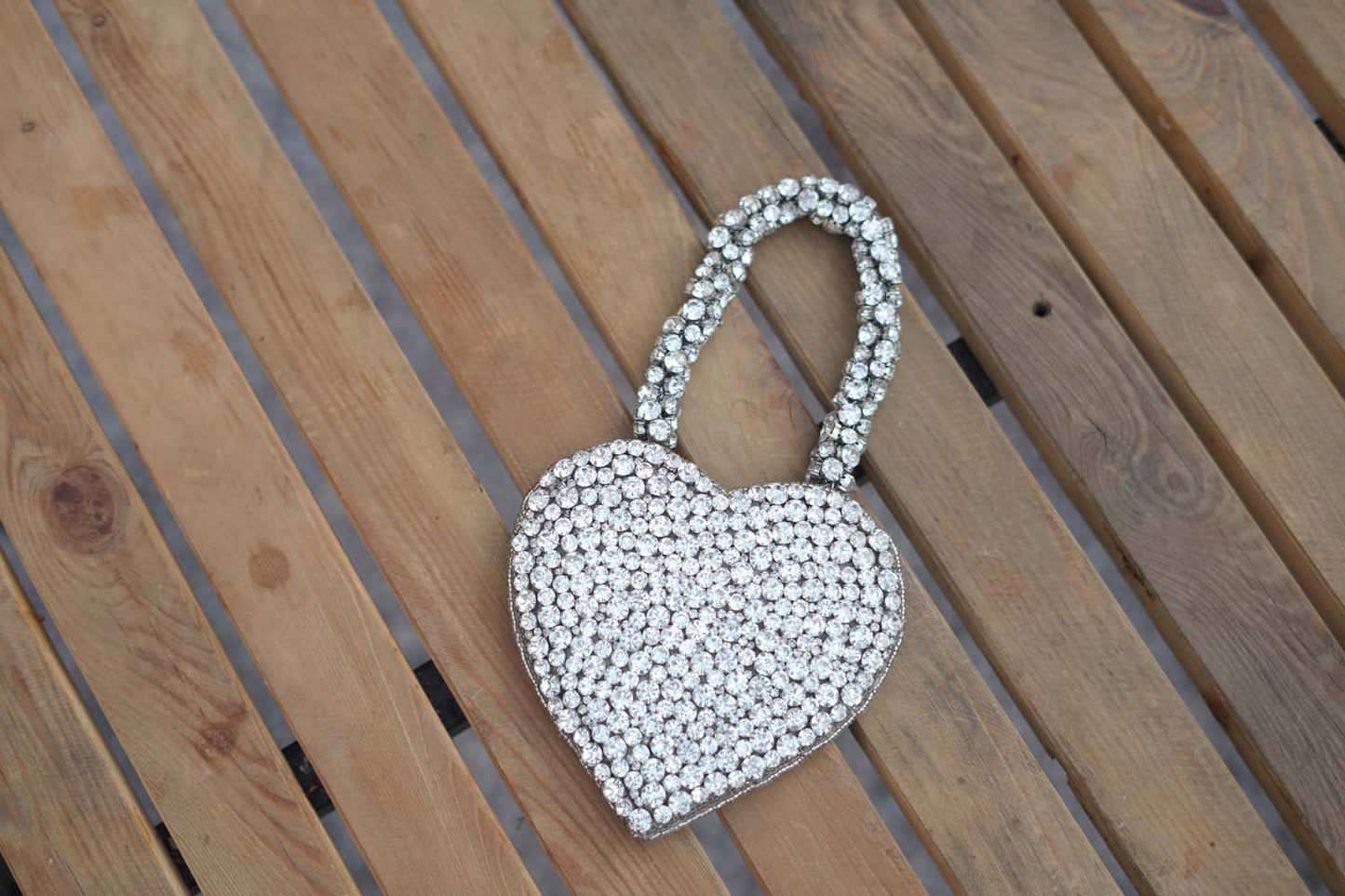 Women's Silver Heart Hand Bag By Room9 The Popup Store