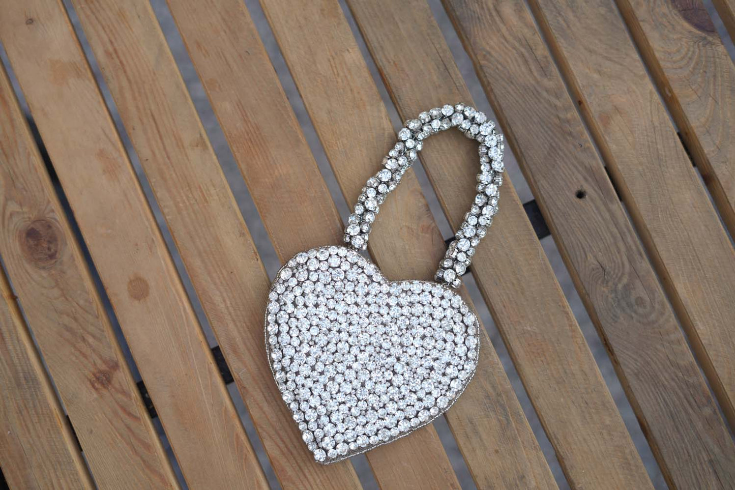 Women's Silver Heart Hand Bag By Room9 The Popup Store