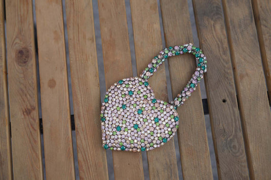 Women's Multi Crystal Love Handbag By Room9 The Popup Store