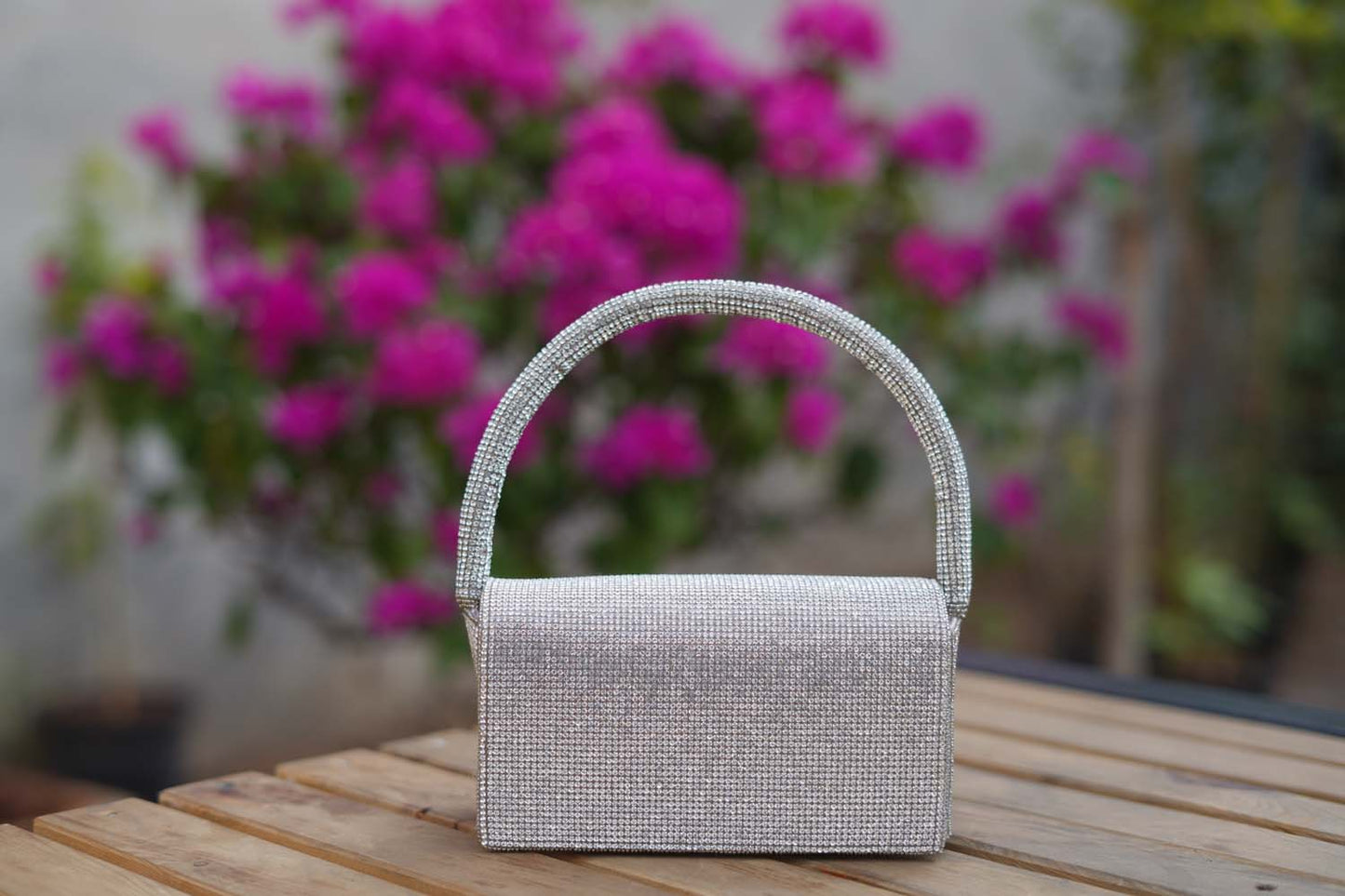 Women's Silver Lumière Elegance Handbag By Room9 The Popup Store