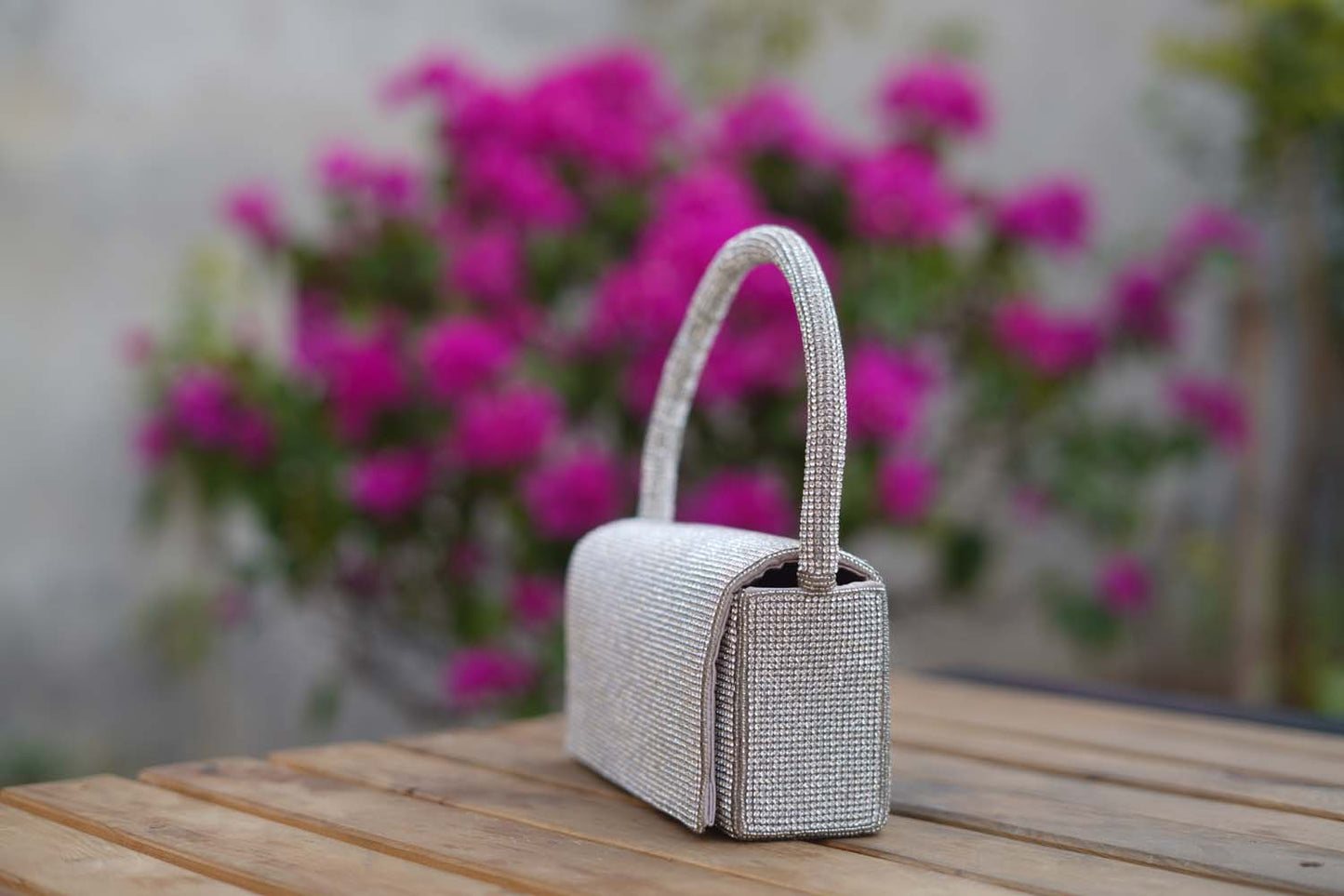 Women's Silver Lumière Elegance Handbag By Room9 The Popup Store
