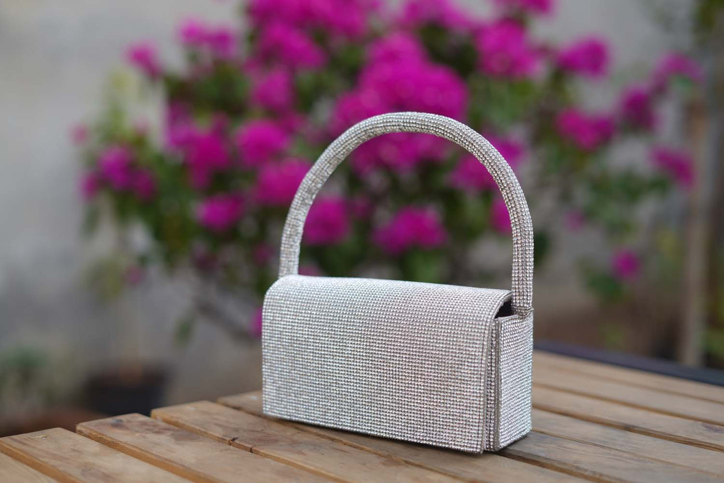 Women's Silver Lumière Elegance Handbag By Room9 The Popup Store