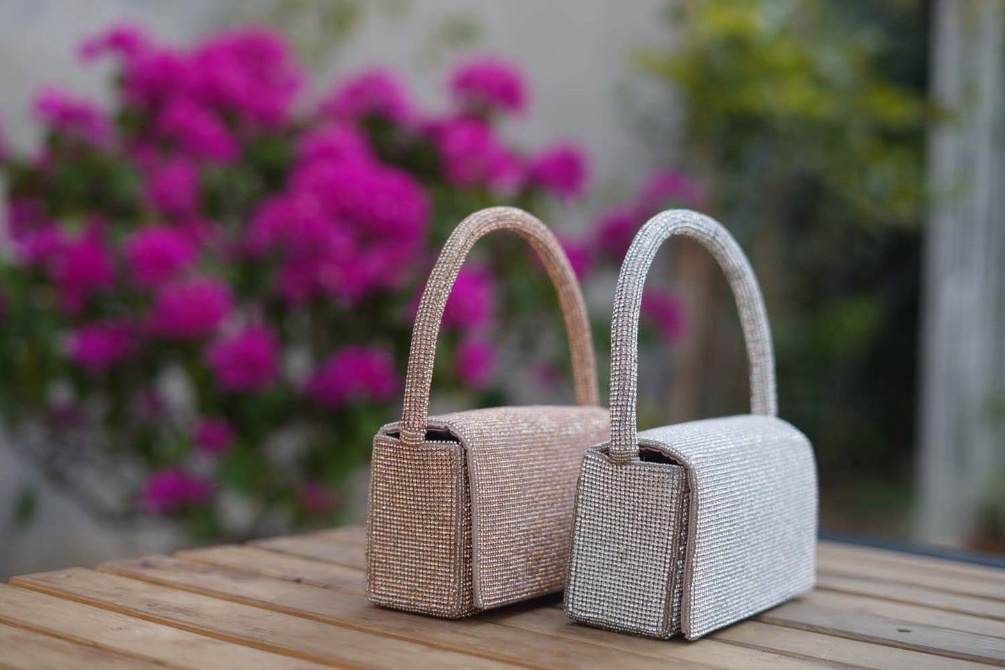 Women's Silver Lumière Elegance Handbag By Room9 The Popup Store