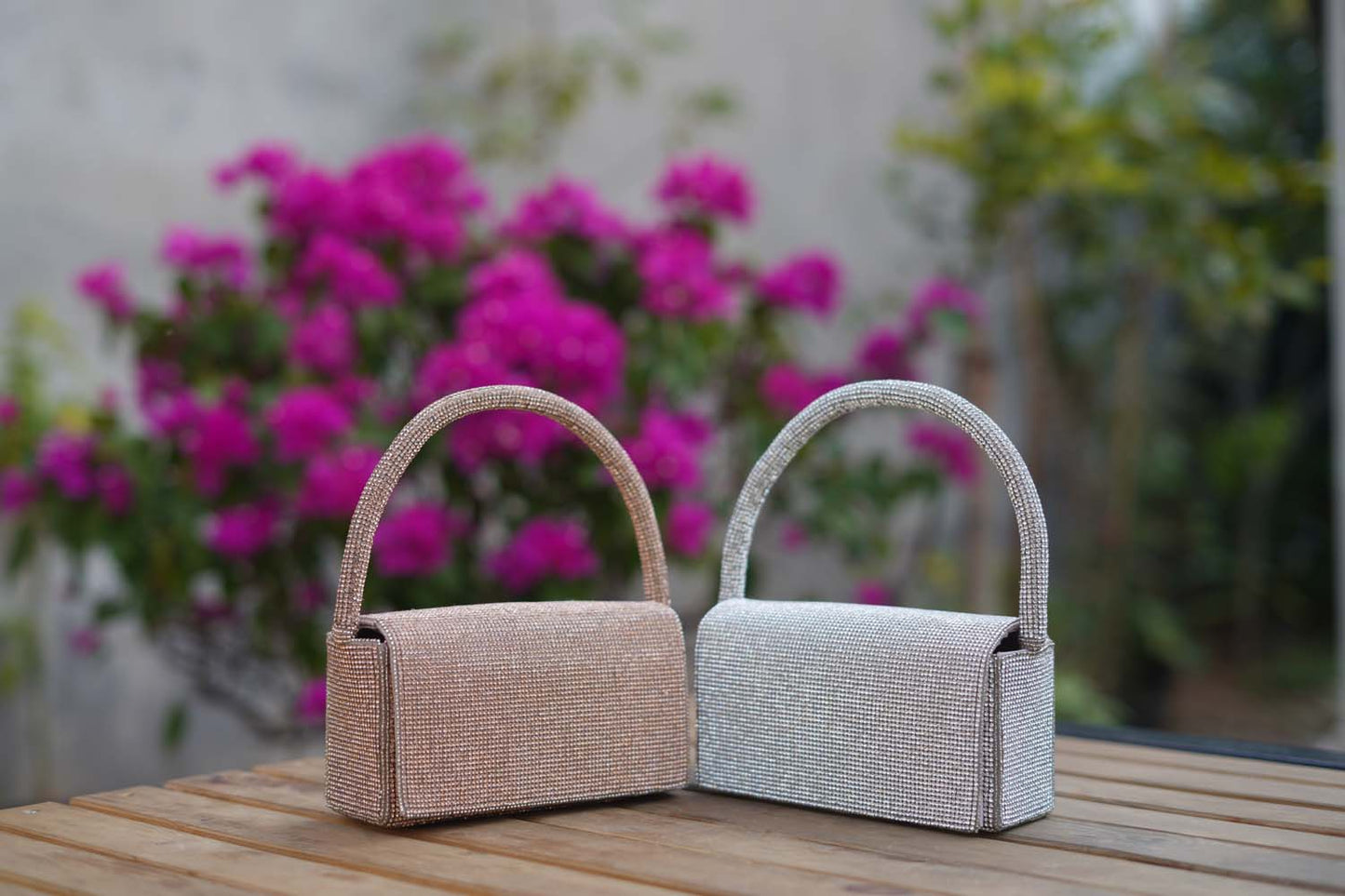 Women's Silver Lumière Elegance Handbag By Room9 The Popup Store
