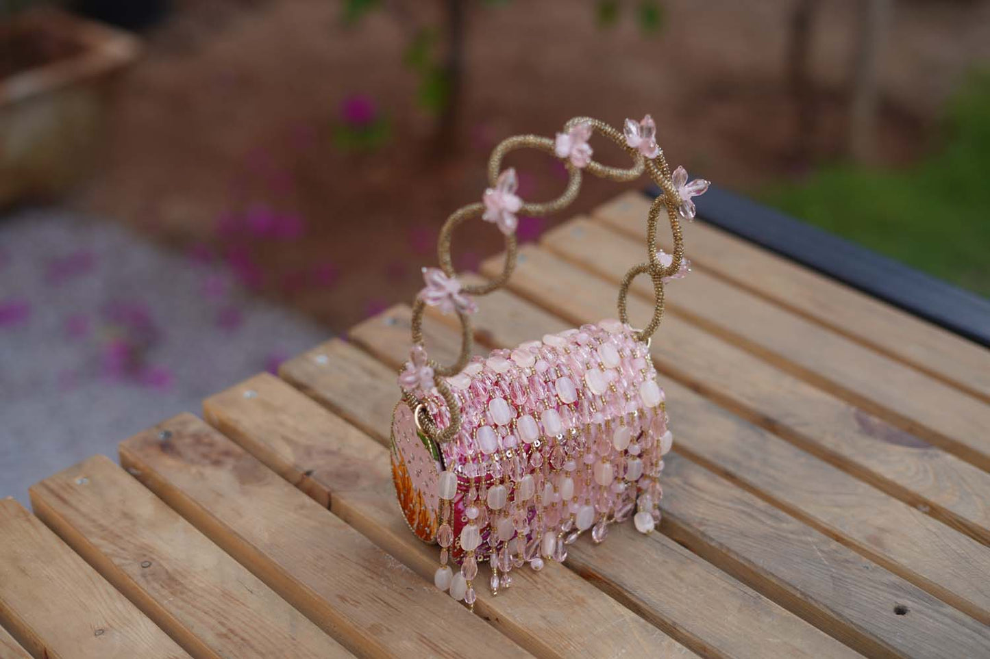 Women's Blooms & Blush Crystal Elegance Bag By Room9 The Popup Store