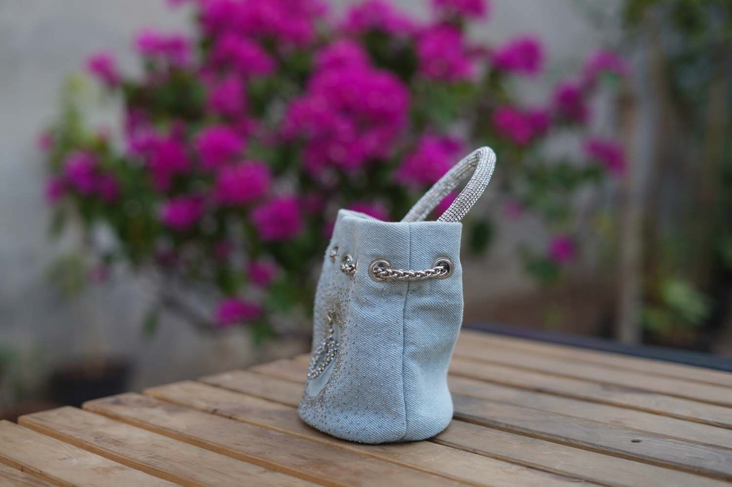 Women's Sky Serenade Silver Heart Bucket Bag By Room9 The Popup Store