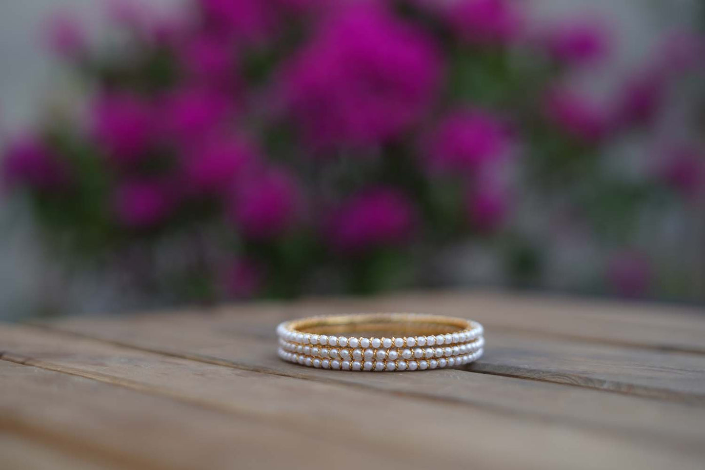 Women's Brass Harmony Beaded Bangles Set By Room9 The Popup Store