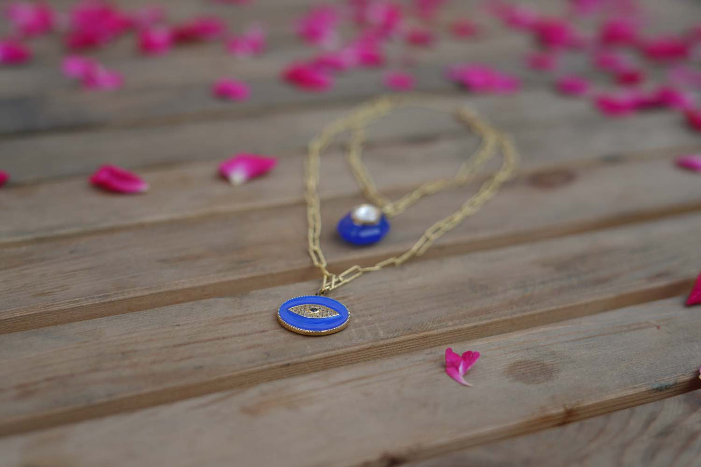 Women's Cerulean Guardian Duo Neckpiece  By Room9 The Popup Store