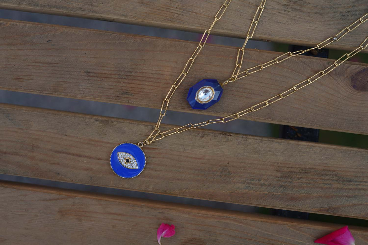 Women's Cerulean Guardian Duo Neckpiece  By Room9 The Popup Store