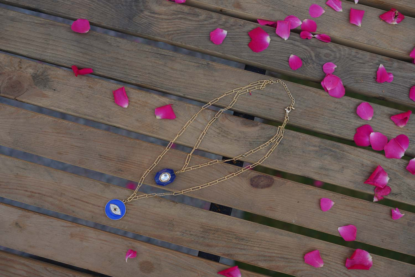 Women's Cerulean Guardian Duo Neckpiece  By Room9 The Popup Store