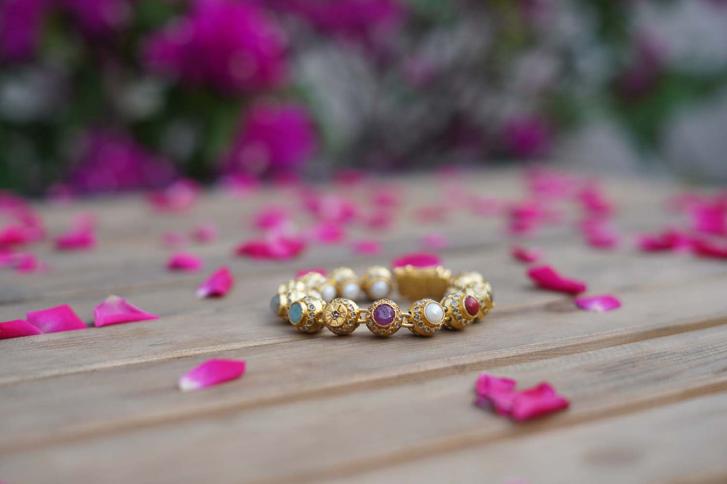Women's Golden Orbital Majesty Bracelet By Room9 The Popup Store