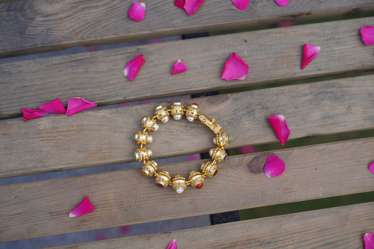 Women's Golden Orbital Majesty Bracelet By Room9 The Popup Store