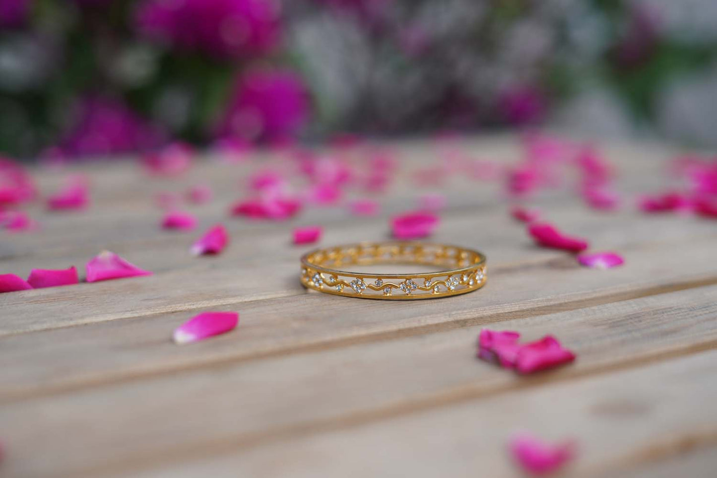 Women's Solitaire Brass Kada By Room9 The Popup Store