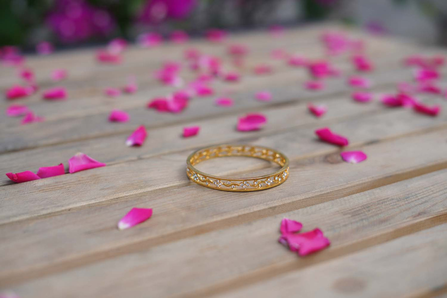 Women's Solitaire Brass Kada By Room9 The Popup Store