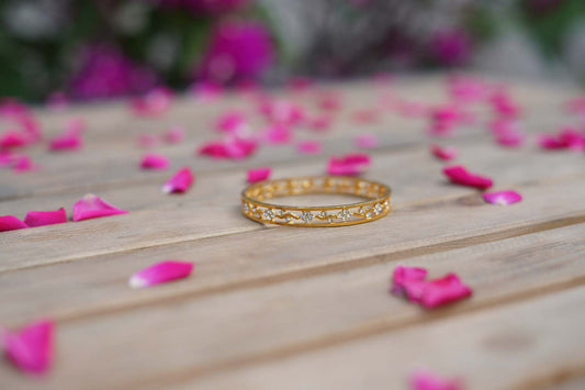 Women's Solitaire Brass Kada By Room9 The Popup Store