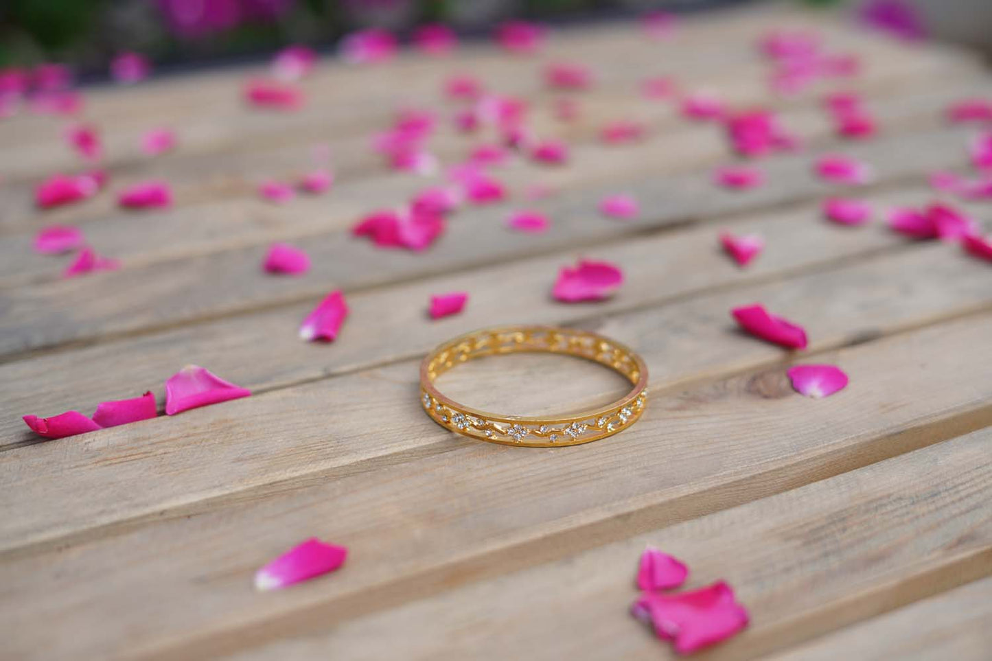Women's Solitaire Brass Kada By Room9 The Popup Store