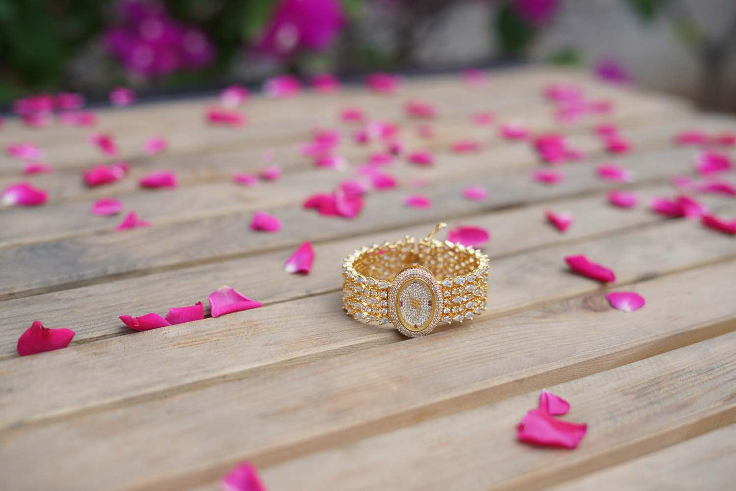 Women's Timeless Elegance Gold Watch Bracelet By Room9 The Popup Store