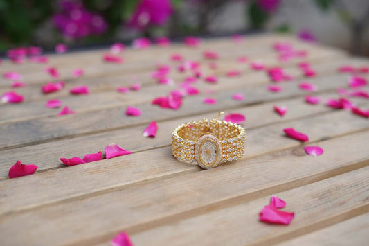 Women's Timeless Elegance Gold Watch Bracelet By Room9 The Popup Store