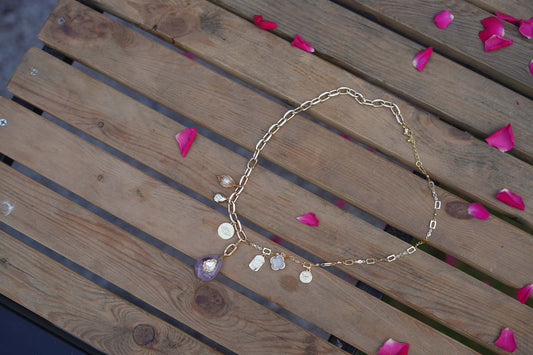 Women's Mystic Orchid Charm Cascade Necklace By Room9 The Popup Store
