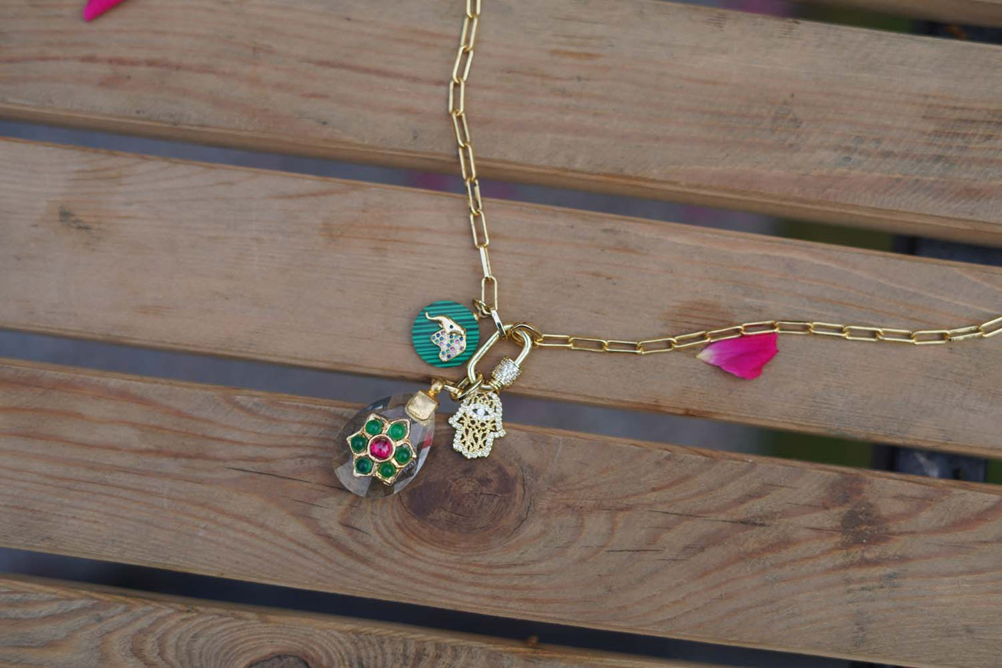 Women's Emerald Gaze Triple Pendant Necklace By Room9 The Popup Store