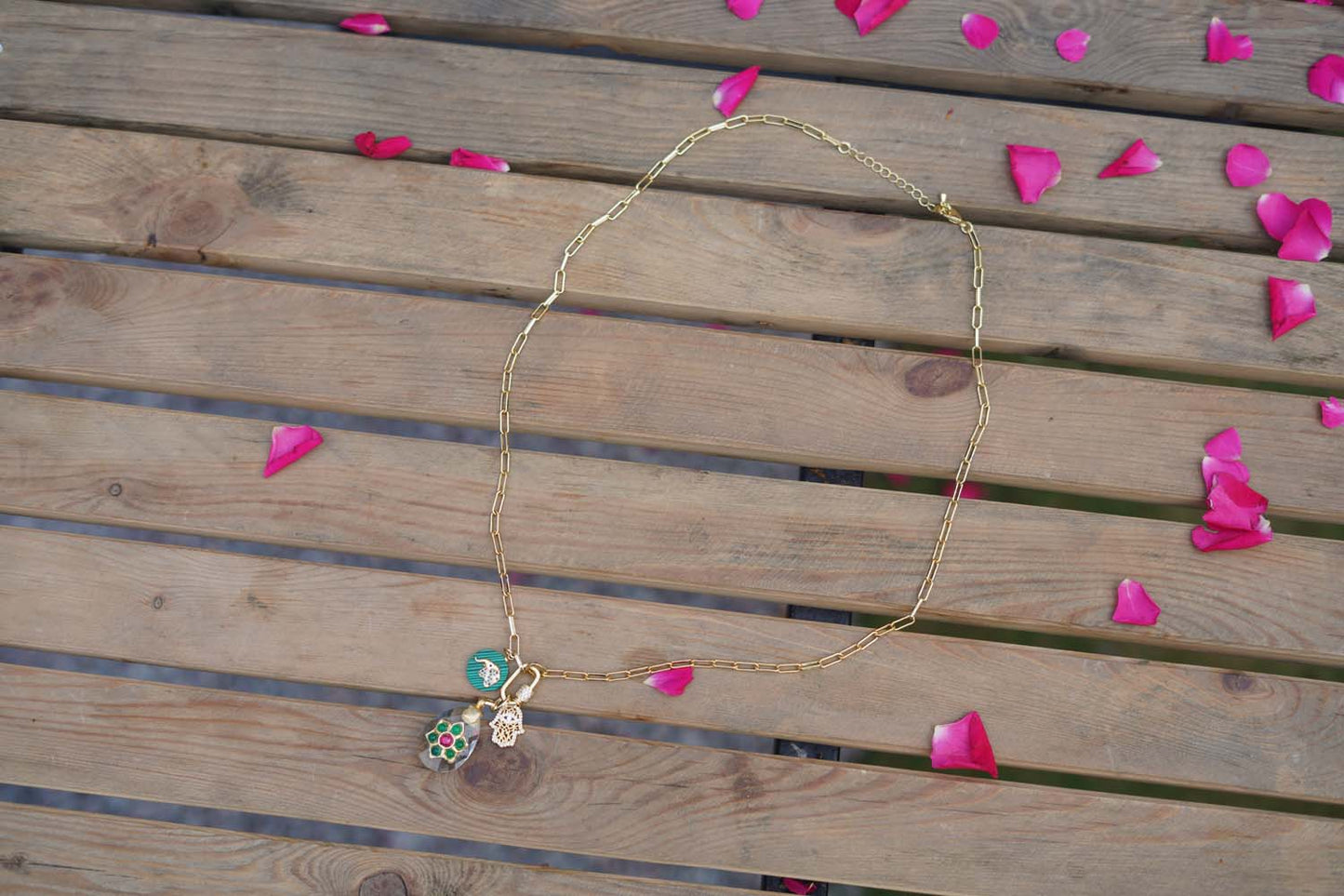 Women's Emerald Gaze Triple Pendant Necklace By Room9 The Popup Store
