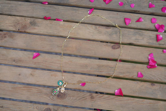 Women's Emerald Gaze Triple Pendant Necklace By Room9 The Popup Store